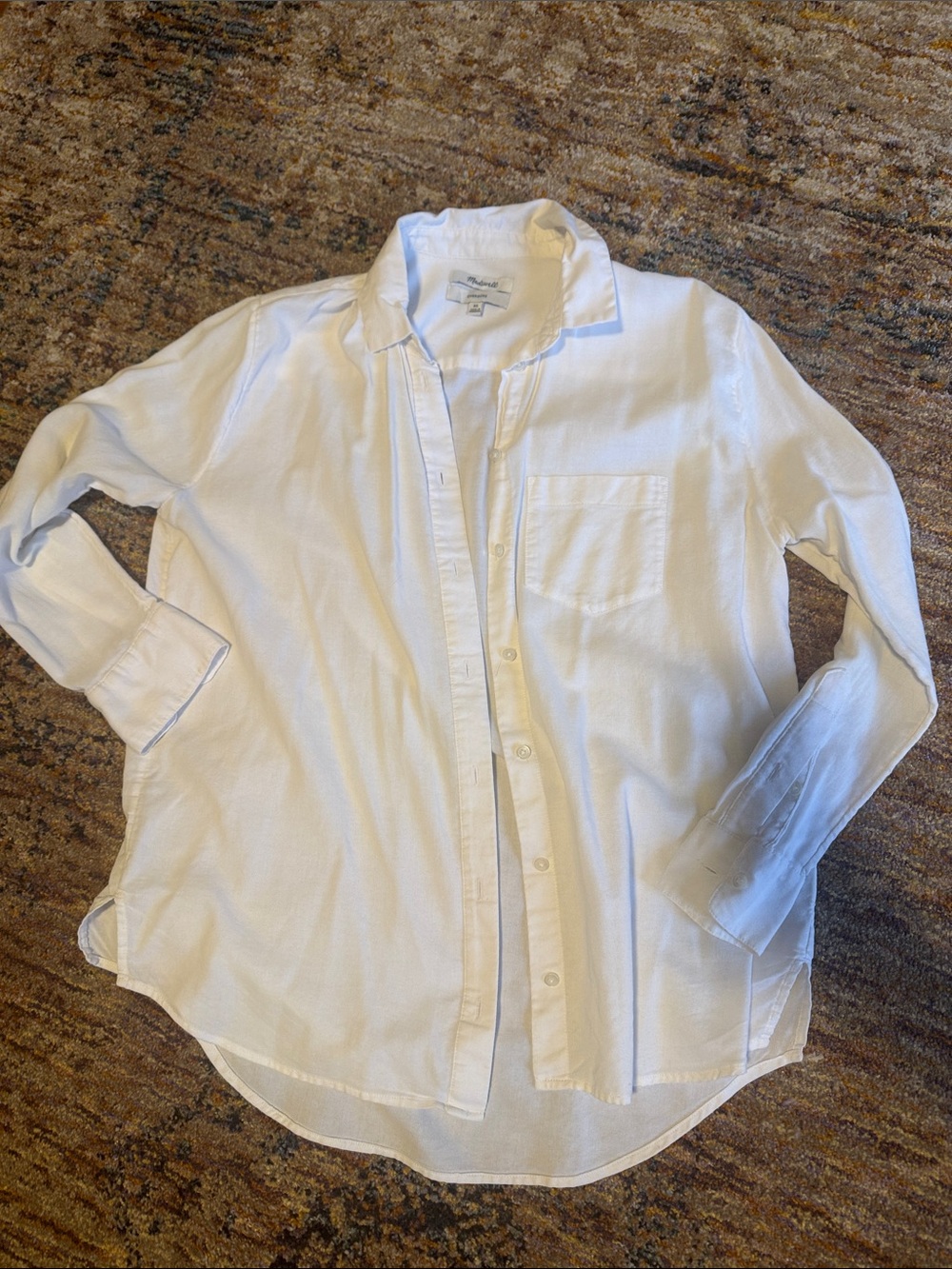 Madewell Men's White Casual Button-Down Shirt